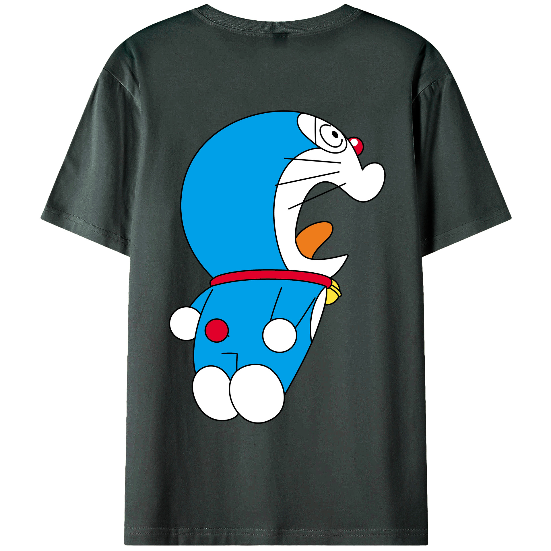（画像用） ドラえもん Doraemon 綿100％ メンズ半袖Tシャツ（バックプリント） 通気性